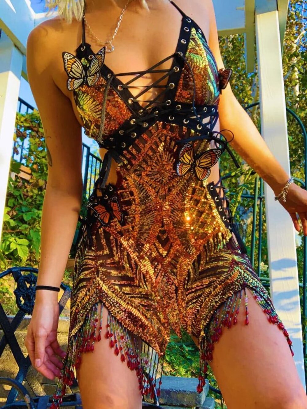 Disco Lemonade / Vanishing Fae Monarch Dress